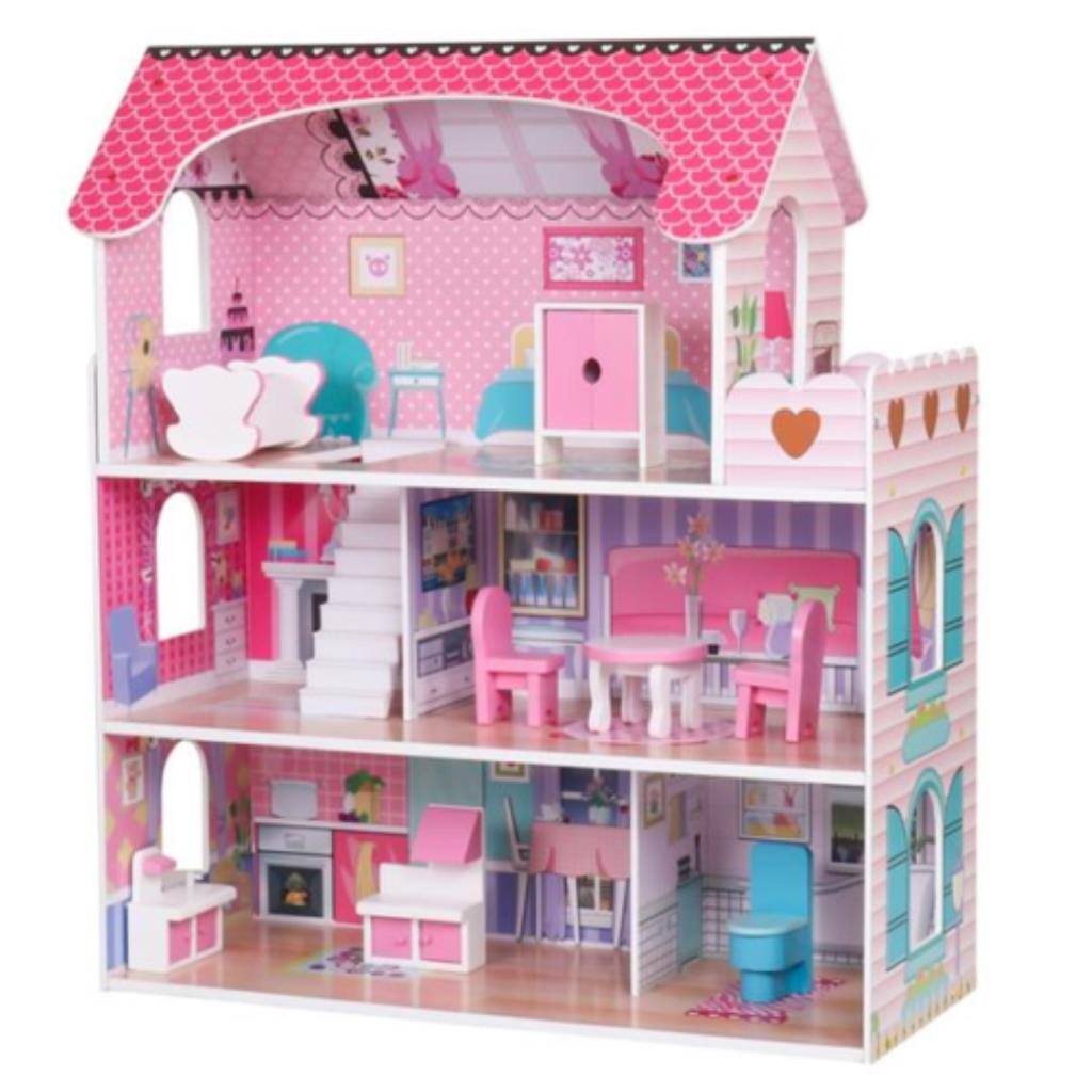 Deluxe Multi-Level Wooden Doll House